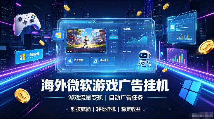 海外游戏广告自动挂G,轻资产海外副业风口,单设备稳定产出500+【揭秘】-低成本创业项目大全|短视频带货+AI副业变现|知行创业网