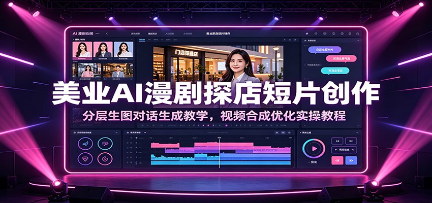 美业AI漫剧探店短片创作：分层生图对话生成教学，视频合成优化实操教程-低成本创业项目大全｜短视频带货+AI副业变现｜知行创业网