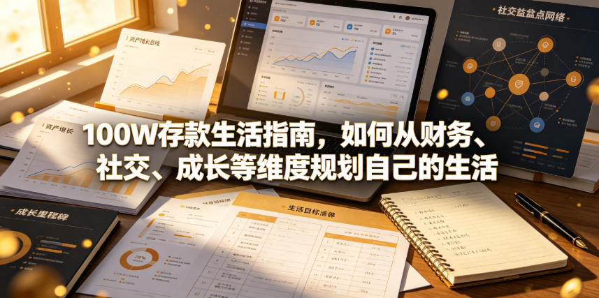 付费文章：100W存款生活指南，如何从财务、社交、成长等维度规划自己的生活-低成本创业项目大全｜短视频带货+AI副业变现｜知行创业网