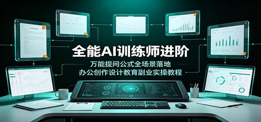 全能AI训练师进阶：万能提问公式全场景落地，办公创作设计教育副业实操教程-低成本创业项目大全｜短视频带货+AI副业变现｜知行创业网