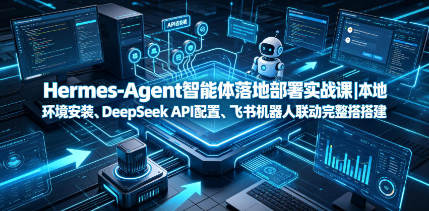Hermes-Agent智能体落地部署实战课｜本地环境安装、DeepSeek API配置、飞书机器人联动完整搭建教程-低成本创业项目大全｜短视频带货+AI副业变现｜知行创业网