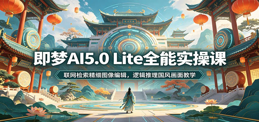 即梦AI5.0 Lite全能实操课：联网检索精细图像编辑，逻辑推理国风画面教学-低成本创业项目大全｜短视频带货+AI副业变现｜知行创业网