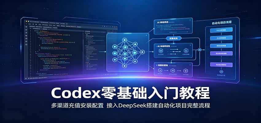 Codex零基础入门教程：多渠道充值安装配置，接入DeepSeek搭建自动化项目完整流程-低成本创业项目大全｜短视频带货+AI副业变现｜知行创业网
