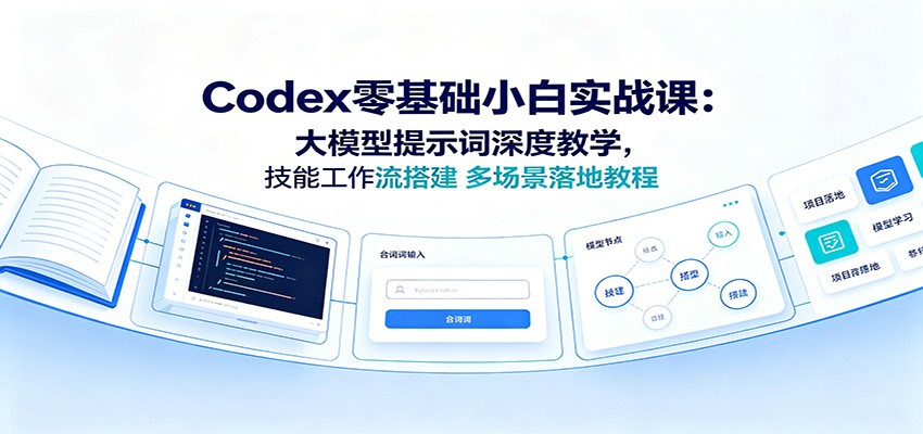 Codex零基础小白实战课:大模型提示词深度教学,技能工作流搭建多场景落地教程-低成本创业项目大全|短视频带货+AI副业变现|知行创业网