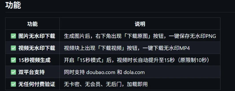 图片[3]-豆包生成15秒视频——浏览器插件，开源免费，纯净无验证，无需任何激活码-低成本创业项目大全｜短视频带货+AI副业变现｜知行创业网