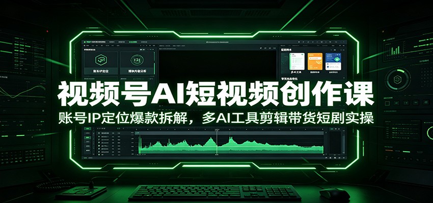 视频号AI短视频创作课：账号IP定位爆款拆解，多AI工具剪辑带货短剧实操-低成本创业项目大全｜短视频带货+AI副业变现｜知行创业网