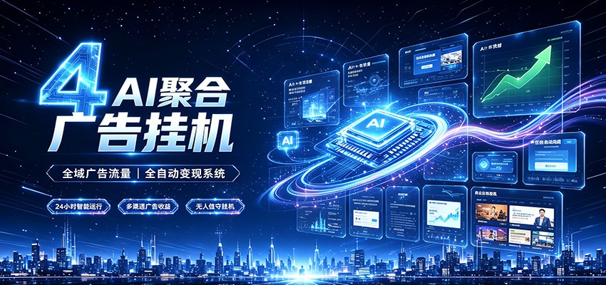 全域广告流量聚合,AI无人挂机稳赚佣金,打造长期稳定被动收入副业-低成本创业项目大全|短视频带货+AI副业变现|知行创业网