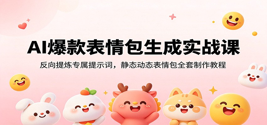 AI爆款表情包生成实战课：反向提炼专属提示词，静态动态表情包全套制作教程-低成本创业项目大全｜短视频带货+AI副业变现｜知行创业网