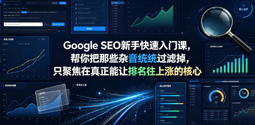 Google SEO新手快速入门课，帮你把那些杂音统统过滤掉，只聚焦在真正能让排名往上涨的核心动作【原创双语字幕】-低成本创业项目大全｜短视频带货+AI副业变现｜知行创业网