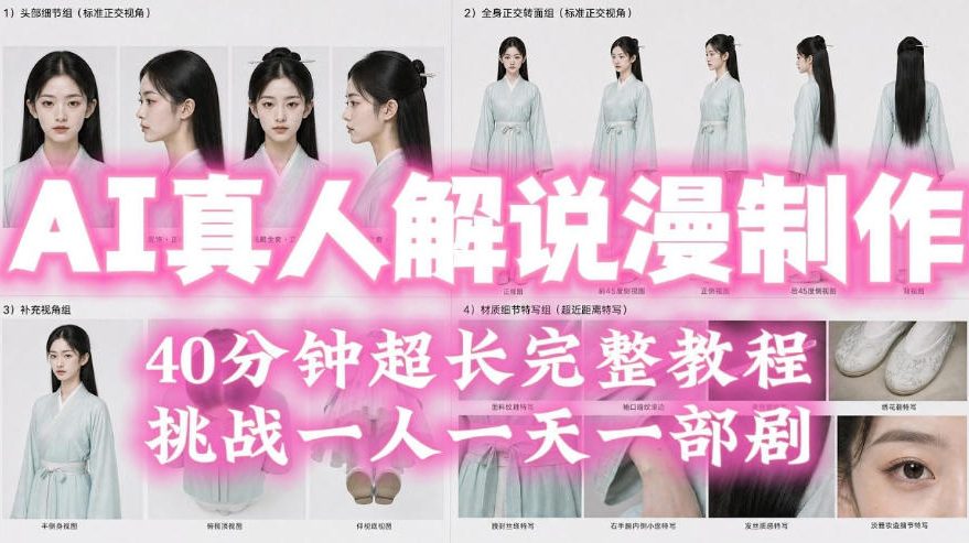 2026年AI真人解说漫剧自动批量化制作教程，40分钟超长完整，自动批量化制作，挑战一人一天一部剧！-低成本创业项目大全｜短视频带货+AI副业变现｜知行创业网