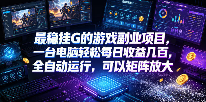 低成本网游挂机项目，单号保底日入100左右，可矩阵放大！合法合规！-低成本创业项目大全｜短视频带货+AI副业变现｜知行创业网